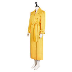 The Substance (2024) Elisabeth Yellow Coat Jacket Outfits Cosplay Costume 