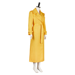 The Substance (2024) Elisabeth Yellow Coat Jacket Outfits Cosplay Costume 