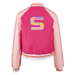 The Substance (2024) Sue Pink Sports Jacket Coat Outfits Cosplay Costume Halloween Carnival Suit 