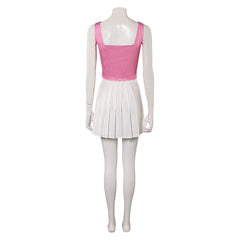 The Substance (2024) Sue Pink Vest White Skirt Outfits Cosplay Costume 