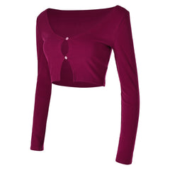 The Substance (2024) Sue Red Cardigan Sweater Outfits Cosplay Costume 