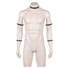 The Super Mario Galaxy Movie (2026) Bowser Black Spiked Choker Armbands Cosplay Accessories Props