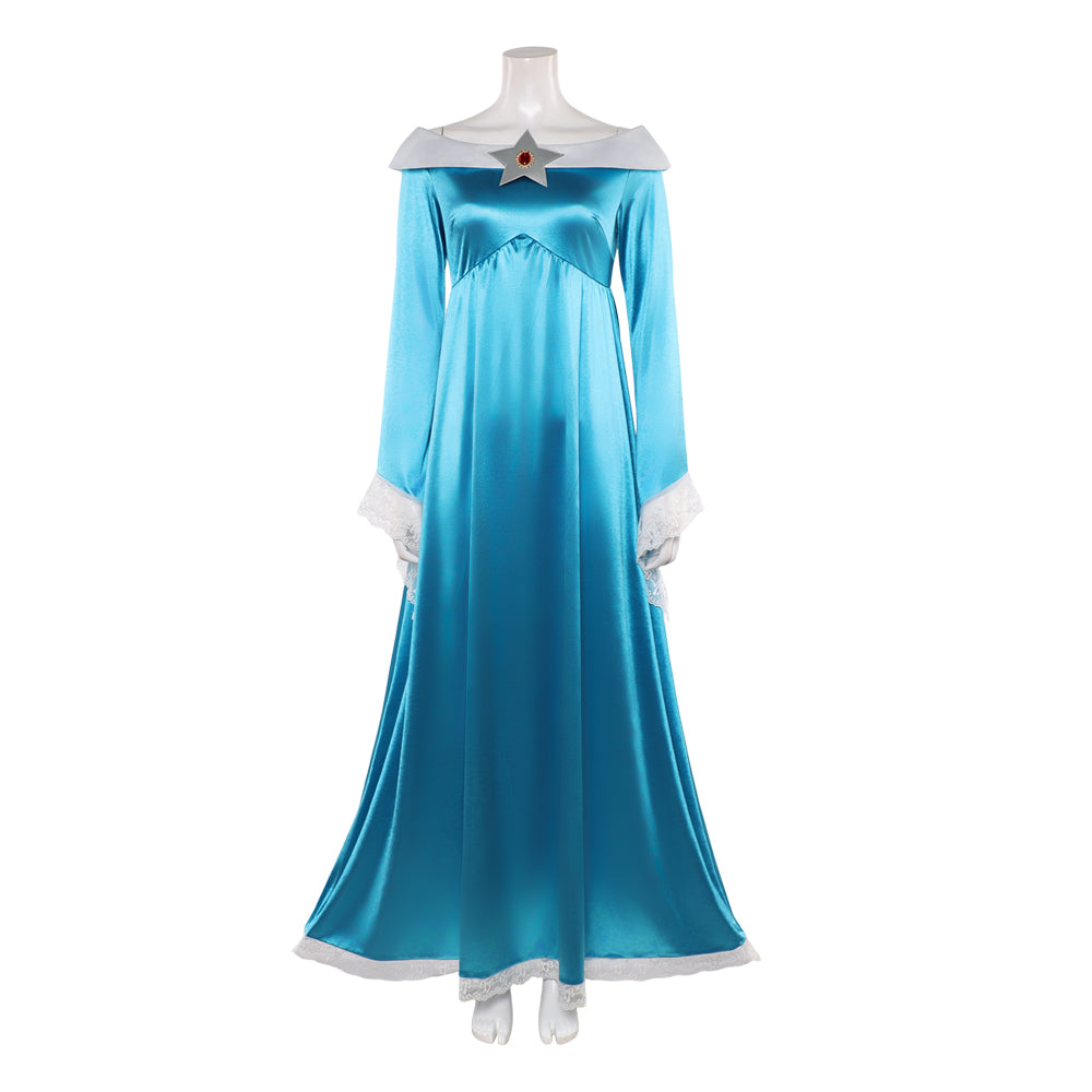 The Super Mario Galaxy Movie (2026) Rosalina Blue Dress Outfits Cosplay Costume