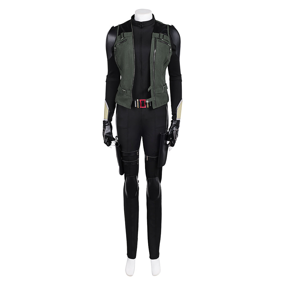 Thunderbolts (2025) Black Widow Yelena Belova Black Green Set Outfits Cosplay Costume Halloween Carnival Suit