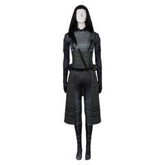 Thunderbolts (2025) Melina Vostokoff Black Jumpsuit Hood Set Outfits Cosplay Costume 