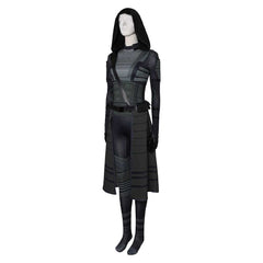 Thunderbolts (2025) Melina Vostokoff Black Jumpsuit Hood Set Outfits Cosplay Costume 
