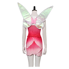 Tinker Bell Rosetta Pink Dress Outfits Cosplay Costume Halloween Carnival Suit 