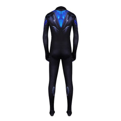 Titans Dick Grayson Nightwing Blue Black Jumpsuit Outfits Cosplay Costume 