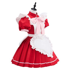 Tokyo Mew Mew New Momomiya Ichigo Red Maid Dress Set Outfits Cosplay Costume