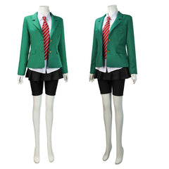 Tomo-chan Is A Girl! Tomo Aizawa Green School Uniform Set Outfits Cosplay Costume 