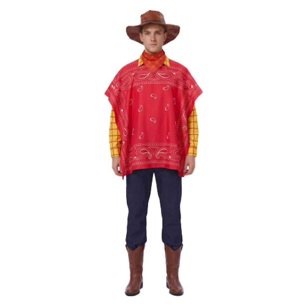 Toy Story (2026) Woody Red Cloak Cowboy Top Set Outfits Cosplay Costume
