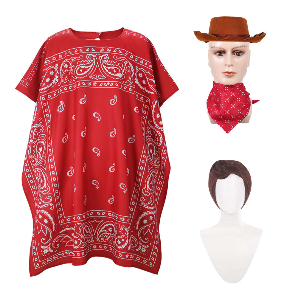 Toy Story (2026) Woody Red Cowboy Cloak Poncho Only Outfits Cosplay Costume
