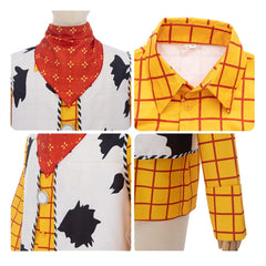 Toy Story (2026) Woody Yellow Shirt Vest Cowboy Outfits Cosplay Costume 