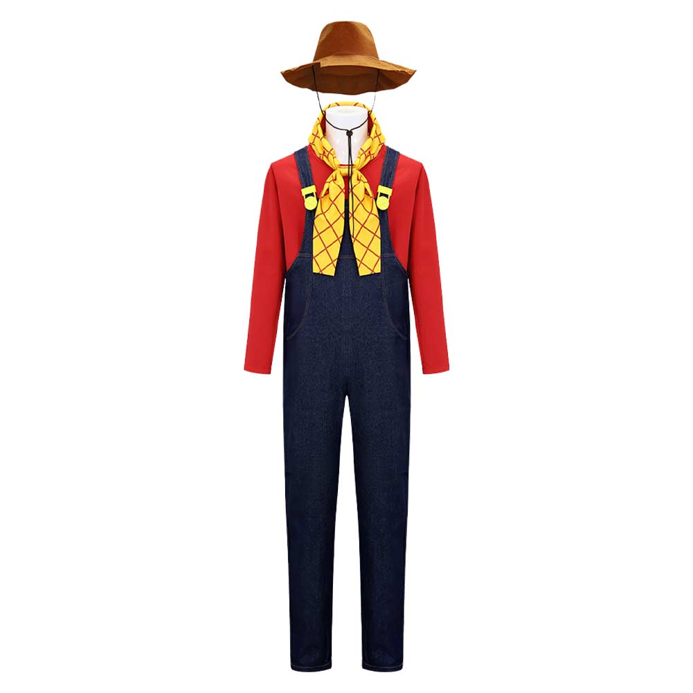Toy Story Stinky Pete Red Blue Overalls Set Outfits Cosplay Costume