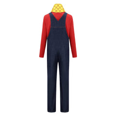 Toy Story Stinky Pete Red Blue Overalls Set Outfits Cosplay Costume