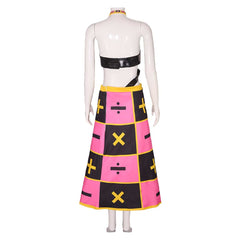 Trish Una Pink Black Top Skirt Set Outfits Cosplay Costume Halloween Suit