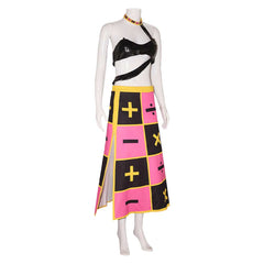 Trish Una Pink Black Top Skirt Set Outfits Cosplay Costume Halloween Suit