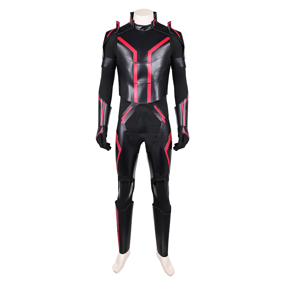 Tron: Ares (2025) Ares Black Red Jumpsuit Set Outfits Cosplay Costume 