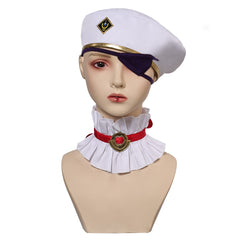 Arcane: League Of Legends 2 (2024) Caitlyn White Hat Collar Eye Patch Cosplay Halloween Carnival Accessories Props