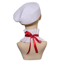 TV Arcane: League Of Legends 2 (2024) Caitlyn White Hat Collar Cosplay Halloween Carnival Accessories Props