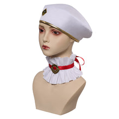 TV Arcane: League Of Legends 2 (2024) Caitlyn White Hat Collar Cosplay Halloween Carnival Accessories Props