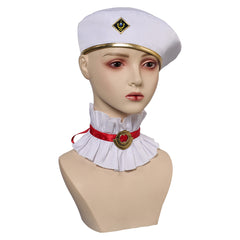 TV Arcane: League Of Legends 2 (2024) Caitlyn White Hat Collar Cosplay Halloween Carnival Accessories Props