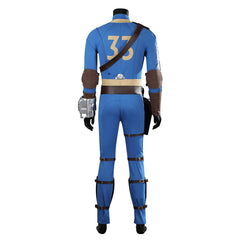 TV Fallout (2024) Maximus Men's Vault 33 Dweller Blue Jumpsuit Set Outfits Cosplay Costume Halloween Carnival Suit