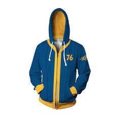 TV Fallout (2024) Vault 76 Blue Hoodie Outfits Cosplay Costume Halloween Carnival Suit