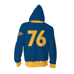 TV Fallout (2024) Vault 76 Blue Hoodie Outfits Cosplay Costume Halloween Carnival Suit