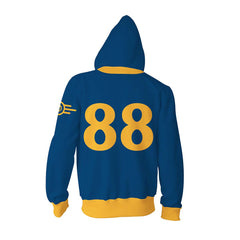 TV Fallout (2024) Vault 88 Blue Hoodie Outfits Cosplay Costume Halloween Carnival Suit