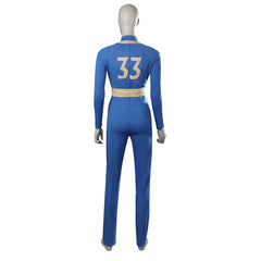 TV Fallout (2024) Women Vault 33 Dweller Blue Jumpsuit Outfits Cosplay Costume Halloween Carnival Suit