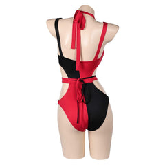 TV Harley Quinn Season 4 Harley Quinn Red And Black Swimsuit Outfits Cosplay Costume Halloween Carnival Suit