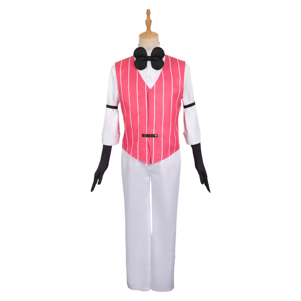 TV Hazbin Hotel 2024 Lucifer Pink Vest Outfits Cosplay Costume Halloween Carnival Suit