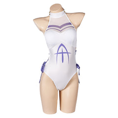 TV Hazbin Hotel (2024) Adam White Swimsuit Outfits Cosplay Costume Halloween Carnival Suit - Coshduk