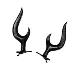 TV Hazbin Hotel (2024) Alastor Black Horns Clips Cosplay Headband Halloween Carnival Costume Accessories Props