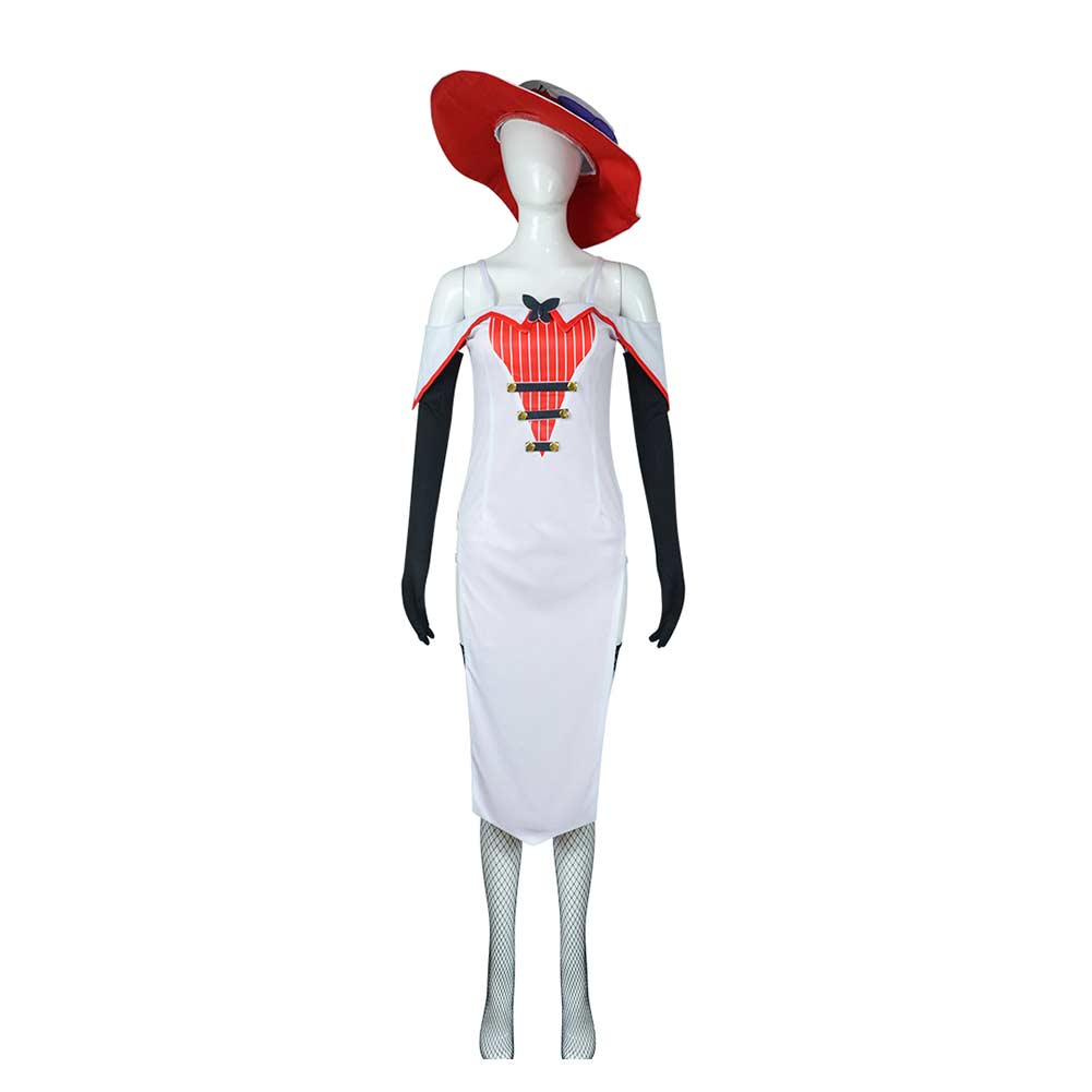 TV Hazbin Hotel (2024) Lucifer White Dress Outfits Cosplay Costume Halloween Carnival Suit 