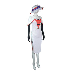 TV Hazbin Hotel (2024) Lucifer White Dress Outfits Cosplay Costume Halloween Carnival Suit 