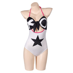 TV Hazbin Hotel (2024) Verosika Black And White Swimsuit Outfits Cosplay Costume Halloween Carnival Suit