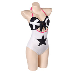 TV Hazbin Hotel (2024) Verosika Black And White Swimsuit Outfits Cosplay Costume Halloween Carnival Suit