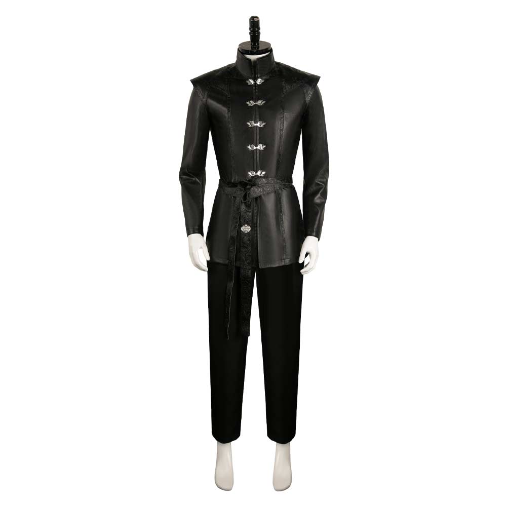 TV House Of The Dragon Season 2 (2024) Aemon Targaryen Black Outfits Cosplay Costume Halloween Carnival Suit 