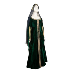 TV House Of The Dragon Season 2 (2024) Alicent Hightower Green Velvet Dress Outfits Cosplay Costume Halloween Carnival Suit 