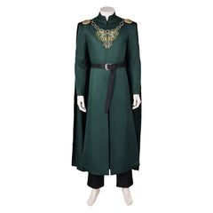 TV House of the Dragon Season 2 (2024) King Aegon Targaryen Green Cloak Outfits Cosplay Costume  Halloween Carnival Suit