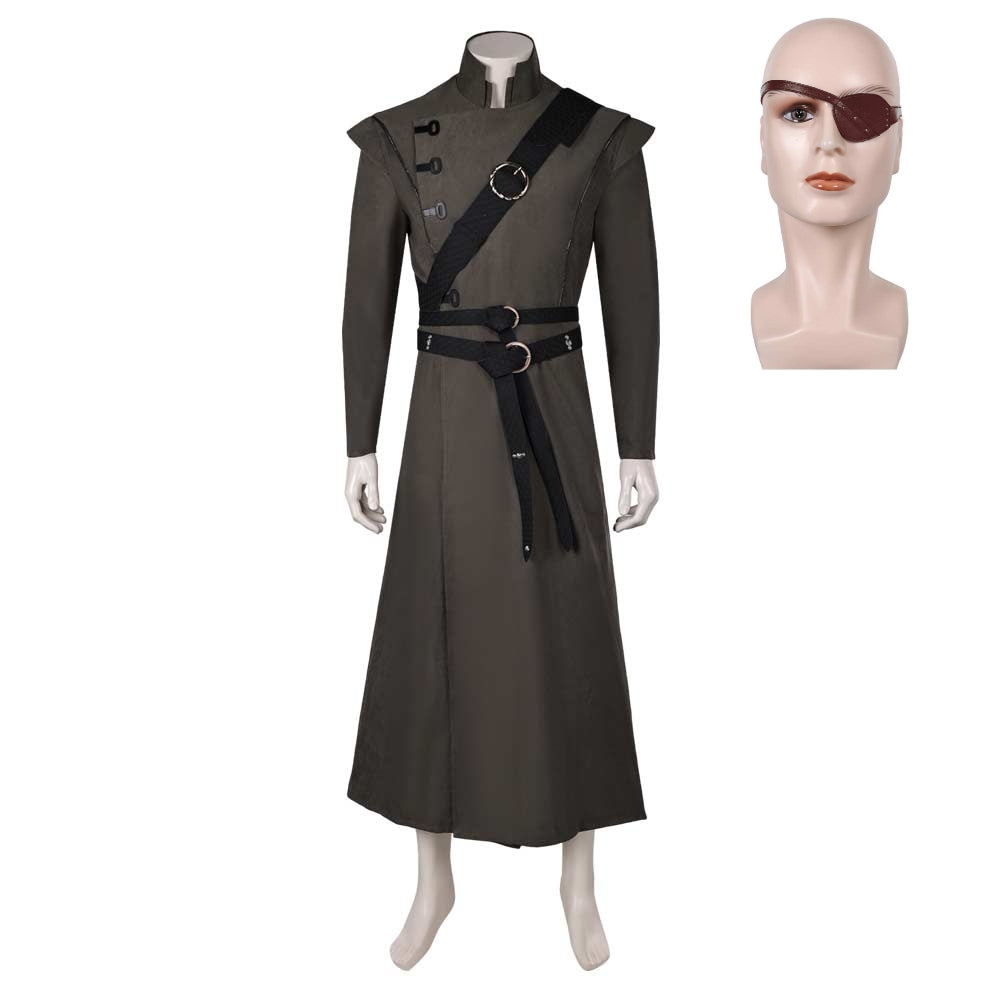 House Of The Dragon Season 2 (2024) Prince Aemond Targaryen Gray Outfits Cosplay Costume Halloween Carnival Suit
