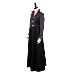 TV House Of The Dragon Season 2 (2024) Rhaenyra Targaryen Black Stand Collar Dress Outfits Cosplay Costume Halloween Carnival Suit 