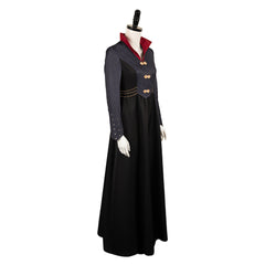 TV House Of The Dragon Season 2 (2024) Rhaenyra Targaryen Black Stand Collar Dress Outfits Cosplay Costume Halloween Carnival Suit 