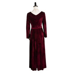 TV House Of The Dragon Season 2 (2024) Rhaenyra Targaryen Dark Red Dress Outfits Cosplay Costume Halloween Carnival Suit