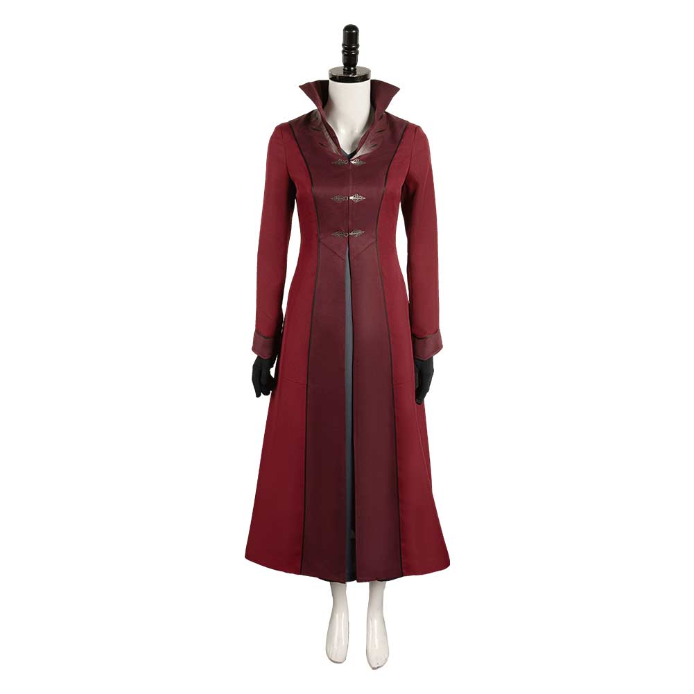 TV House Of The Dragon Season 2 (2024) Rhaenyra Targaryen Red Coat Outfits Cosplay Costume Halloween Carnival Suit 