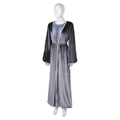 TV House Of The Dragon Season 2 (2024) Rhaenys Targaryen Gray Velvet Dress Outfits Cosplay Costume Halloween Carnival Suit 