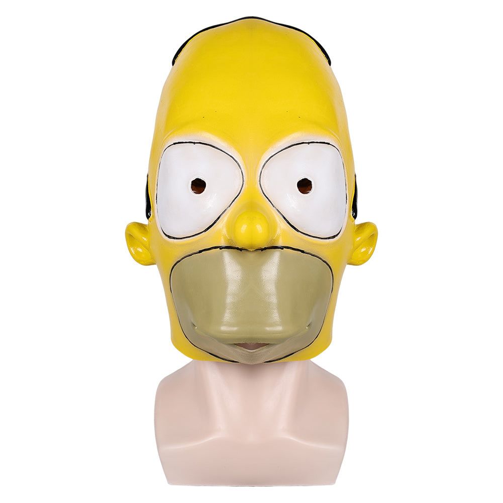 TV The Simpsons Homer Simpson Bart Simpson Mask Cosplay Latex Masks Helmet Masquerade Halloween Party Props 