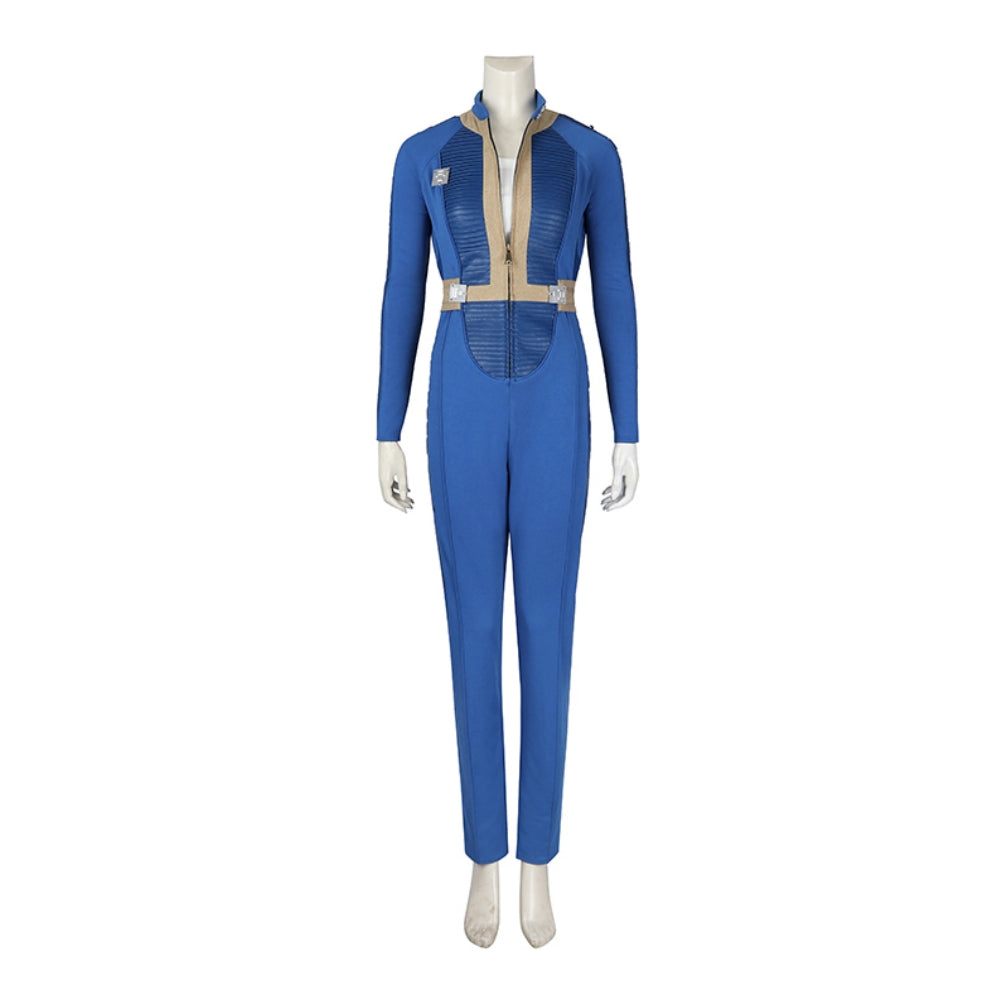 TV Fallout (2024) Women Vault 33 Dweller Blue Jumpsuit Outfits Cosplay Costume Halloween Carnival Suit